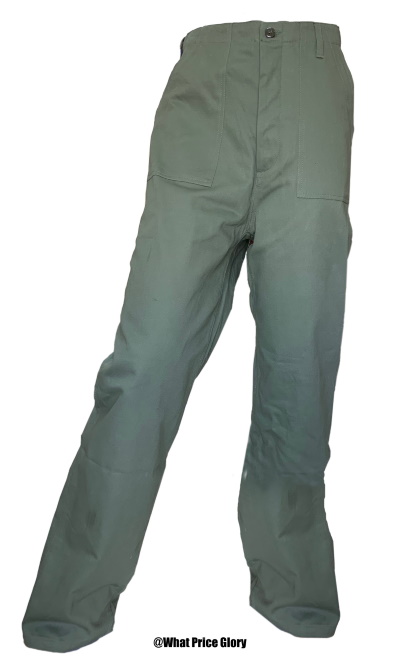 US Army Vietnam Era Olive Drab Sateen Fatigue Trousers