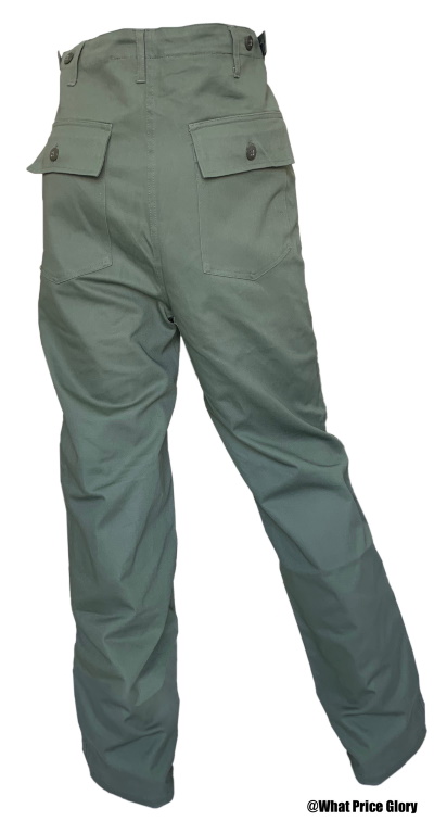 US Army Vietnam Era Olive Drab Sateen Fatigue Trousers