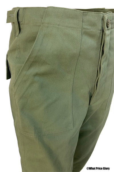 US Army Vietnam Era Olive Drab Sateen Fatigue Trousers