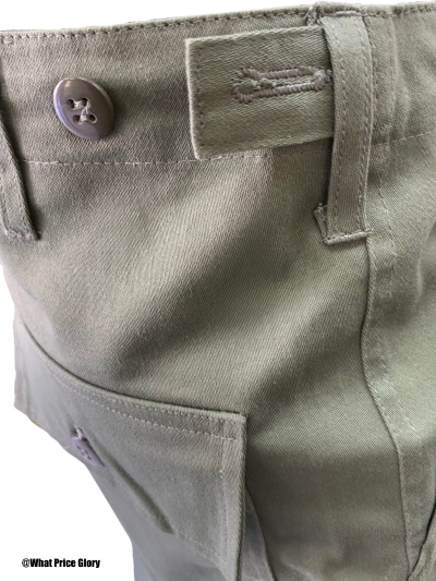 US Army Vietnam Era Olive Drab Sateen Fatigue Trousers