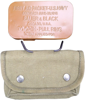 USMC khaki canvas first aid pouch