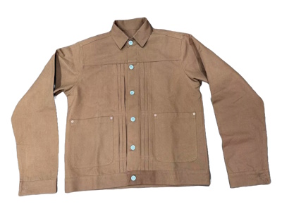 Vintage Brown Cotton Canvas Jacket 1878 Pattern