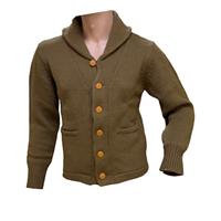 US Classic Cardigan Wool Sweater with Shawl Collar